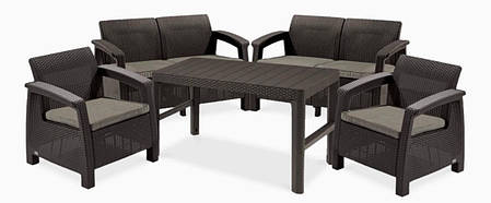 Набір меблів для саду коричневий Corfu Fiesta/Lyon, фото 1