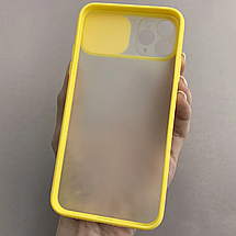 Чохол для Apple iPhone 11 Pro Max матовий із закритою камерою чохол на телефон айфон 11 про макс жовтий cur, фото 2
