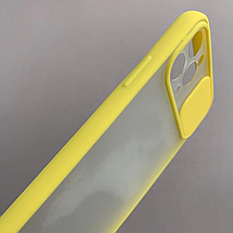 Чохол для Apple iPhone 11 Pro Max матовий із закритою камерою чохол на телефон айфон 11 про макс жовтий cur, фото 3