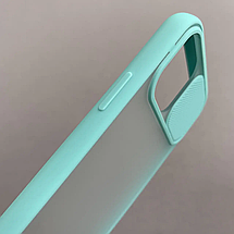 Чохол для Apple iPhone 11 Pro матовий із шторкою для камери чохол на айфон 11 про бірюзовий cur, фото 3