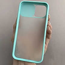 Чохол для Apple iPhone 11 Pro матовий із шторкою для камери чохол на айфон 11 про бірюзовий cur, фото 2