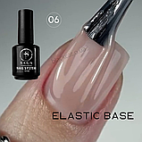 Камуфлююча база бежева для нігтів Cover Base Elastic Saga Professional 15 ml №06, фото 3