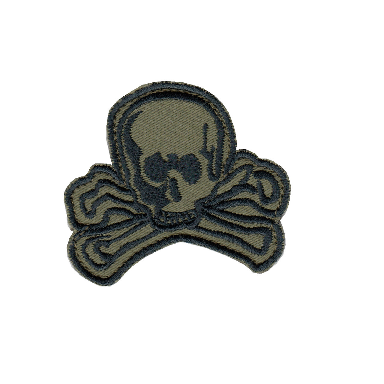Шеврон військовий / армійський, Череп , оливка, ЗСУ, 6 см*7 см, фото 1