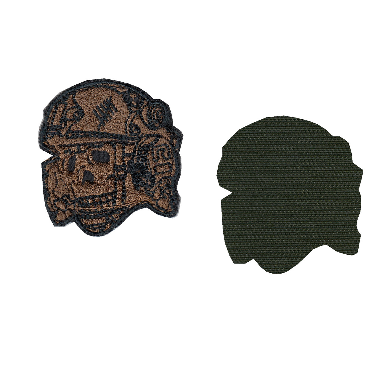 Шеврон військовий / армійський, Череп , чорний, ЗСУ, 7,5 см*8см, фото 1