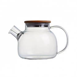 Чайник скляний заварювальний Лонг тайм 1,0л Helios 6701