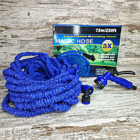 Поливочный универсальный растягивающийся гармошка-шланг для полива сада и огорода 75 м 3/4 с пистол karam mag
