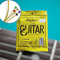 Струни для гітари Orphee TX630, комплект 6 шт, для акустичної гітари 11-52", 0.28-1.32 мм karam mag