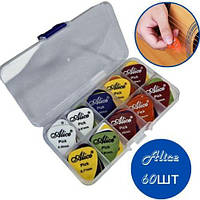 Набір медіаторів для гітари Alice 60 шт, нейлон, 0.58-1.5 мм, в кейсі karam mag