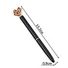 Кулькова ручка Серце Біла з рожевим золотом RYH049, фото 2