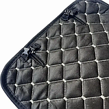 Накидки на сидіння з Алькантари PREMIUM Чорні — сіра нитка — на передні сидіння ОРІГІНАЛ ПОЛЬША, фото 5