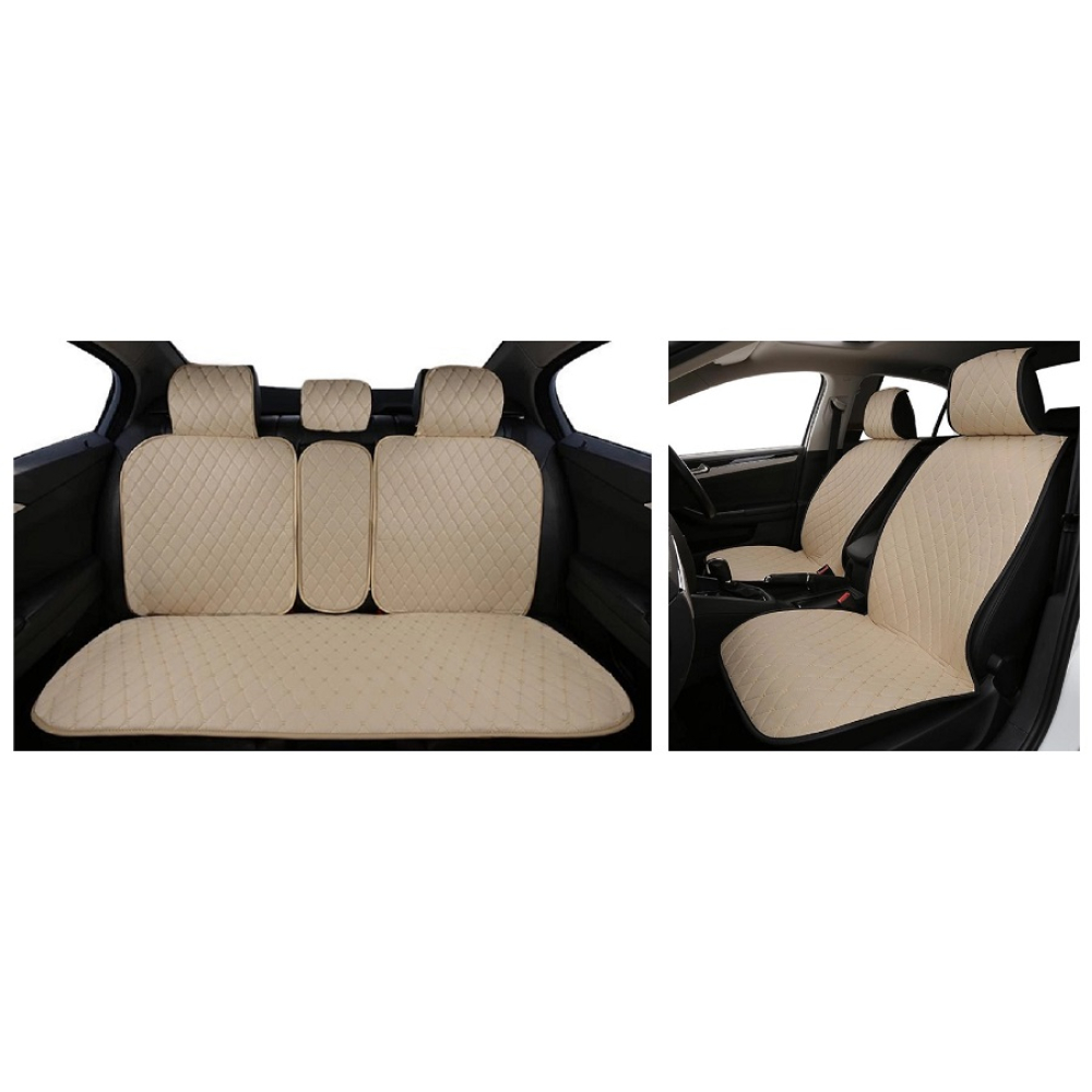 Накидки на сидіння з Алькантари Бежеві — повний комплект, фото 1