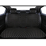 Накидки на сидіння з Алькантари PREMIUM Чорні — сіра нитка — повний комплект широкі ПОЛЬША, фото 2