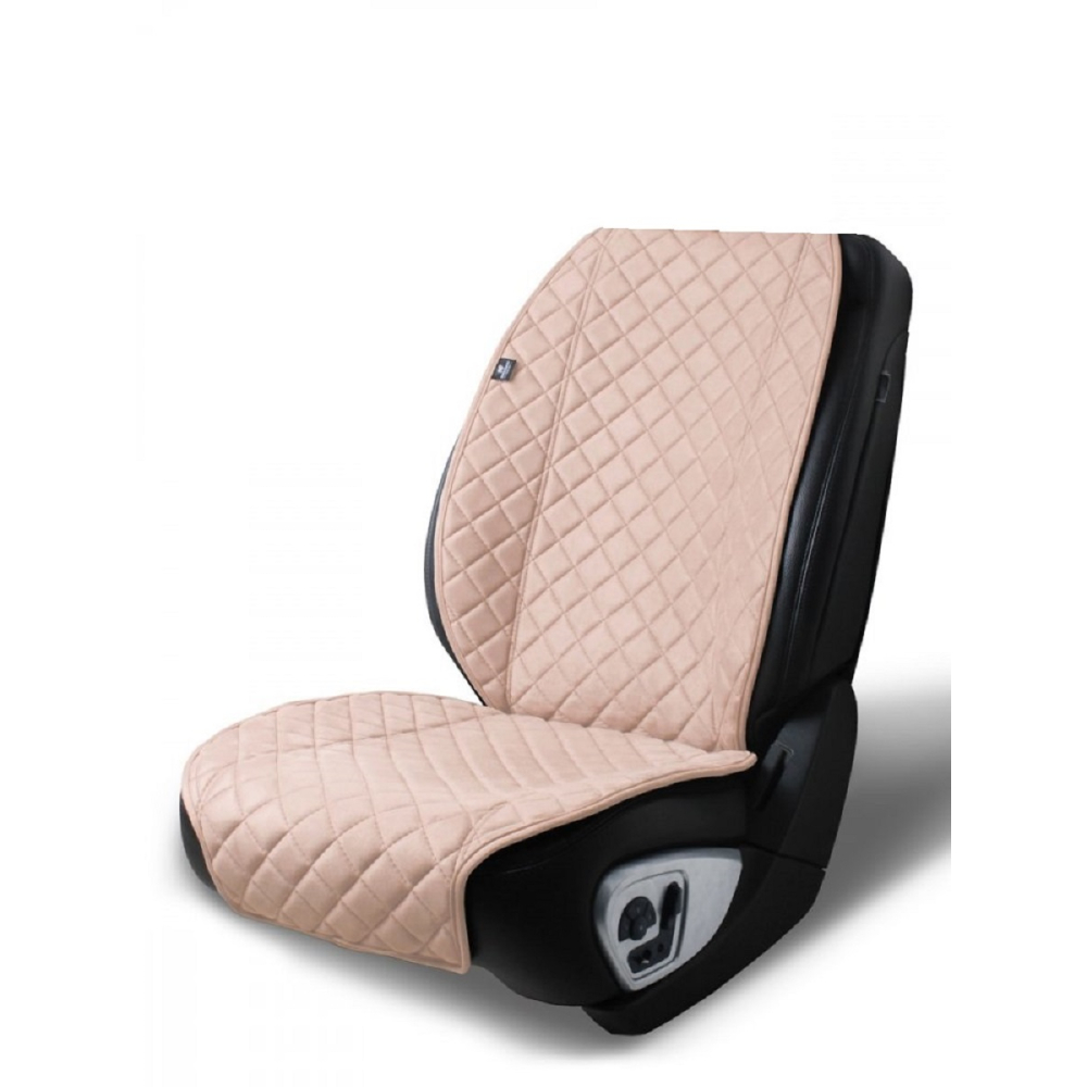 Накидки на сидіння з Алькантари Tuning Бежеві — передні сидіння, фото 1