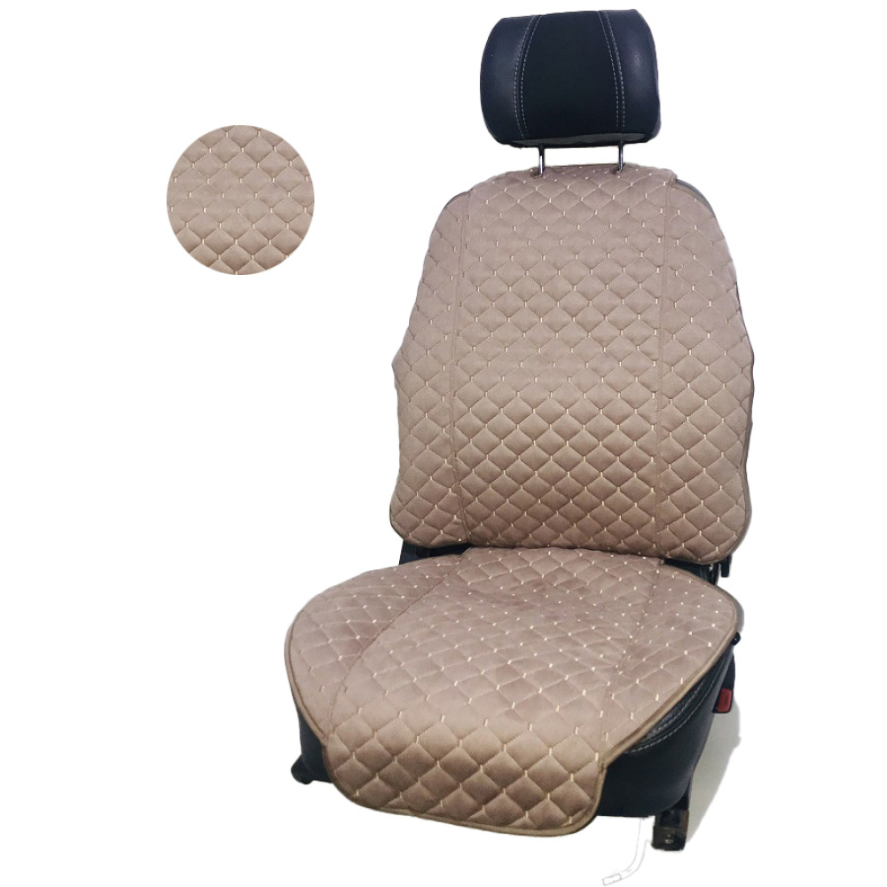 Накидки на сидіння з Алькантари Tuning Бежеві — повний комплект, фото 1