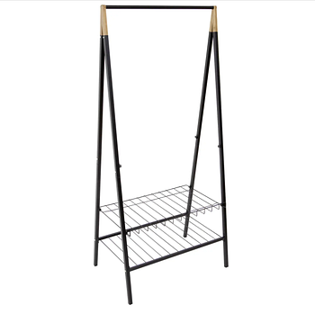 Стійка для Одягу Підлогова Casa Si Garment Rack Bamboo Black (CS92308W04) Австрія