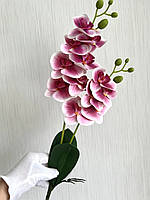 Орхідея декоративна з латексу з листочками і корінцями (55 см), фото 3