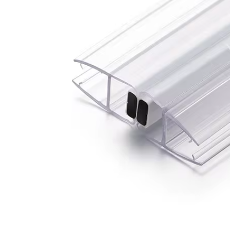 Магнітний ущільнювач для душових кабін, гідромасажних боксів UM-02 для товщини скла 4-5 мм, фото 1