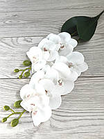 Орхідея декоративна з латексу з листиками та корінцями ( 55 см ), фото 7