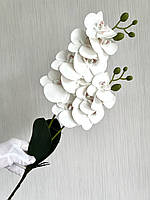 Орхідея декоративна з латексу з листиками та корінцями ( 55 см ), фото 2