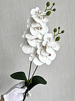 Орхідея декоративна з латексу з листиками та корінцями ( 55 см ), фото 6