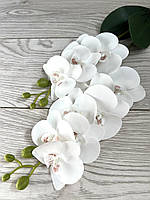 Орхідея декоративна з латексу з листиками та корінцями ( 55 см ), фото 9