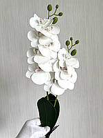 Орхідея декоративна з латексу з листиками та корінцями ( 55 см ), фото 3