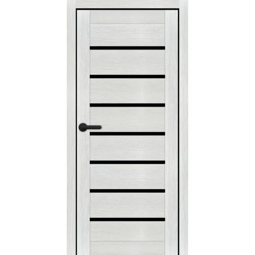 Полотно дверне PL-PVC-02 скло чорне 2000х800 мм Мессіна білена, фото 1