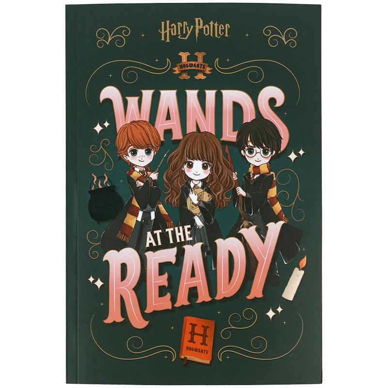 Блокнот Kite Harry Potter А5, 64 аркуші, нелінований, рожеві аркуші, клеєний Гарі Потер