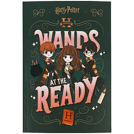 Блокнот Kite Harry Potter А5, 64 аркуші, нелінований, рожеві аркуші, клеєний Гарі Потер
