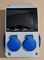 Бокс щит (6 мод.) для автоматичних вимикачів з розетками 4 х 16А 138x226x127 IP 65, Mutlusan