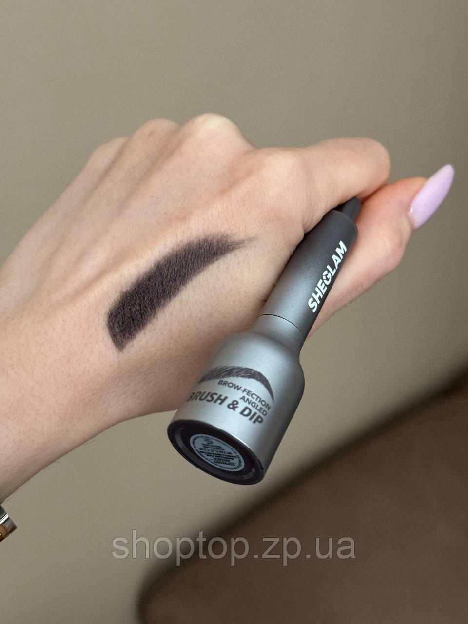 Помадка для брів Sheglam Brow-Fection Angled Brush and Dip -  Espresso, фото 1