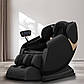 Масажне крісло з підігрівом Solaria чорне з екошкіри з сенсорним екраном для дому, фото 2