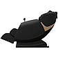 Масажне крісло з підігрівом Solaria чорне з екошкіри з сенсорним екраном для дому, фото 4