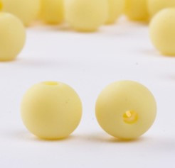Намистини акрилові  матові  Ball, 8 мм, 500 грам,   ,  E27-світло-жовтий