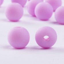Намистини акрилові  матові  Ball, 8 мм, 500 грам,   , E23-бузковий