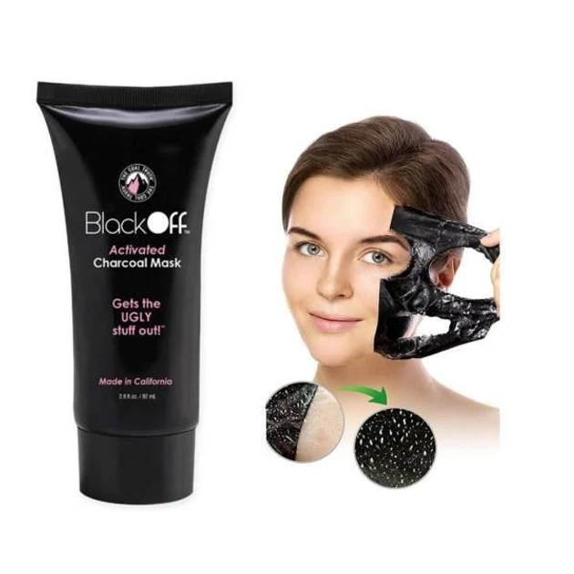 Маска-плівка для чищення обличчя від чорних цяток Black Off Activated Charcoal Mask 82 мл D