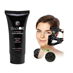 Маска-плівка для чищення обличчя від чорних цяток Black Off Activated Charcoal Mask 82 мл D