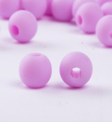 Намистини акрилові  матові  Ball, 6 мм, 500 грам,   , E23-бузковий