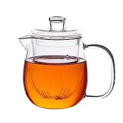 Чайник скляний Смарт тайм з кришкою та фільтром 600 мл Helios 6712