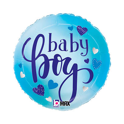 Grabo  18" Baby Boy Це хлопчик з серцями  Шар фольгированный -  В УП