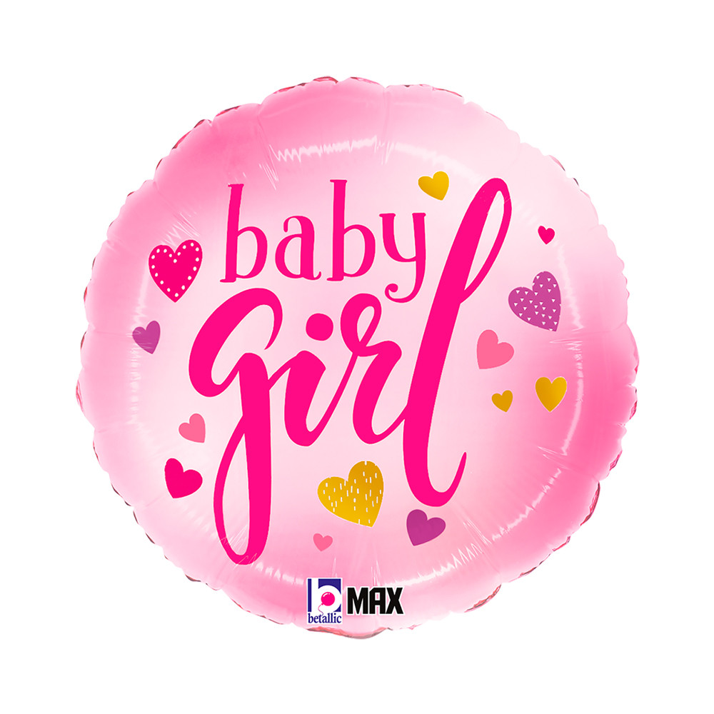 Grabo 18"Baby Girl Це дівчинка з серцями Шар фольгированный - В УП.