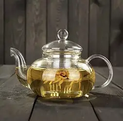 Чайник скляний Helios з кришкою та фільтром 600 мл Helios 6715