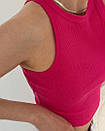 Жіночий кроп топ із трикотажу рубчик без рукавів (р. 42-46) 31ma1257, фото 5