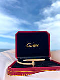 Браслет Cartier цвях позолота з цирконієм в брендовому пакуванні / Красива подарункова упаковка - коробочка з оксамитом та пакет, фото 6
