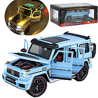Машинка Gelandewagen Mercedes G800 Brabus іграшка моделька металева колекційна 22 см Блакитний (60595)