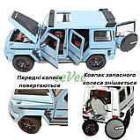 Машинка Gelandewagen Mercedes G800 Brabus іграшка моделька металева колекційна 22 см Блакитний (60595), фото 3