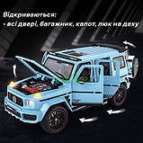 Машинка Gelandewagen Mercedes G800 Brabus іграшка моделька металева колекційна 22 см Блакитний (60595), фото 5