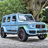 Машинка Gelandewagen Mercedes G800 Brabus іграшка моделька металева колекційна 22 см Блакитний (60595), фото 7