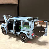 Машинка Gelandewagen Mercedes G800 Brabus іграшка моделька металева колекційна 22 см Блакитний (60595), фото 9