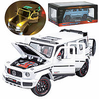 Машинка Gelandewagen Mercedes G800 Brabus іграшка моделька металева колекційна 22 см Білий (60596)